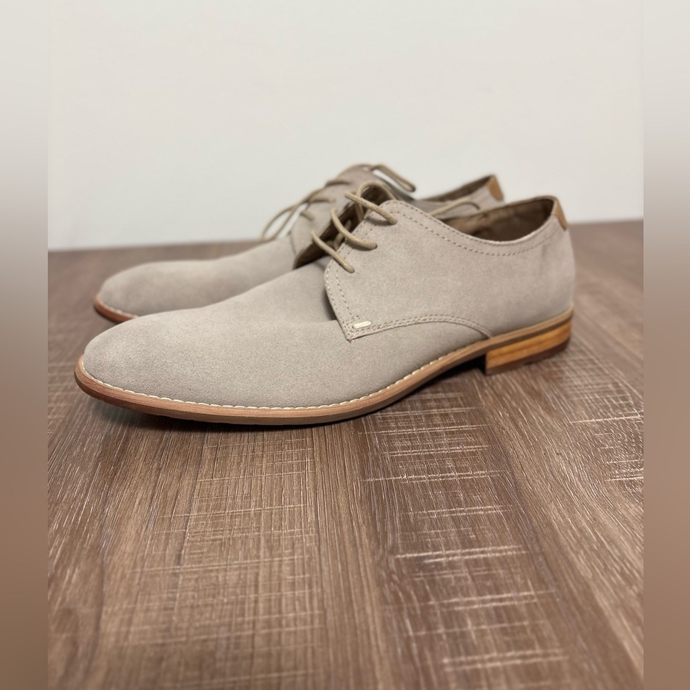 Steve Madden Men’s Beige Suede Oxford Shoes Size 10